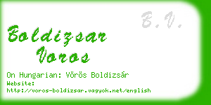 boldizsar voros business card