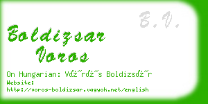 boldizsar voros business card